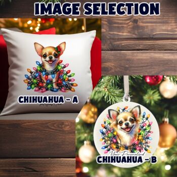 Personalised Chihuahua In Christmas Lights, 2 of 10