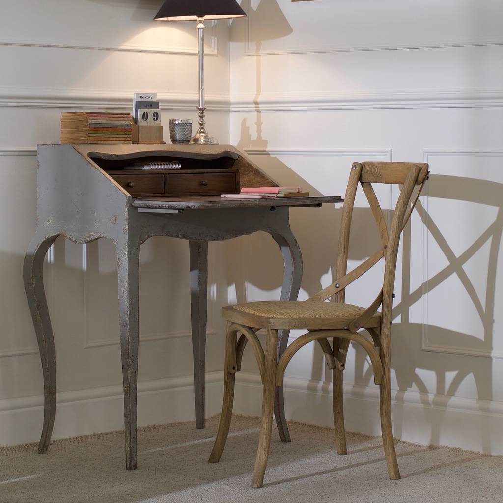 Sandhurst Crossed Back Dining Chair With Rattan Seat By One World Sandhurst Crossed Back Dining Chair With Rattan Seat