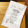 Personalised New Baby Gift Poem Tea Towel, thumbnail 6 of 10