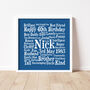 Birthday Personalised 40th Word Art Gift, thumbnail 3 of 4