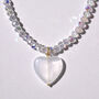 Sparkly Clear Bead And Heart Necklace, thumbnail 3 of 4