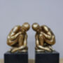 Black And Gold Adonis Bookends – Naked Man Retro Style, thumbnail 2 of 5