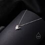 Tiny Robin Bird Pendant Necklace In Sterling Silver, thumbnail 2 of 11