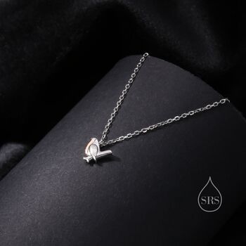 Tiny Robin Bird Pendant Necklace In Sterling Silver, 2 of 11