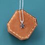Sterling Silver Tiny Black Opal Pendant Necklace, thumbnail 1 of 12