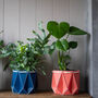 Origami Self Watering Eco Plant Pot: 18cm | Navy, thumbnail 9 of 10