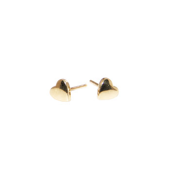 Heart Or Star Stud Earrings In 14ct Gold, 2 of 6