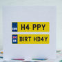 Car Number Plate Personalised Card, thumbnail 1 of 3