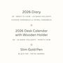 2026 Personalised Diary With Desk Calendar And Pen Set, thumbnail 2 of 12