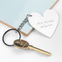 Personalised Heart Silver Plated Keyring, thumbnail 1 of 6