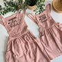 Personalised Mum And Daughter Matching Linen Apron, thumbnail 6 of 6
