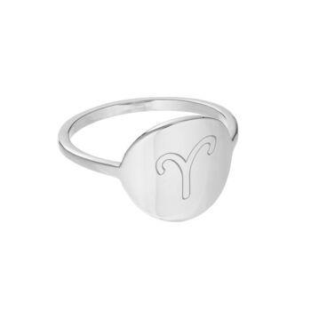 Personalised Zodiac Signet Ring, 5 of 7