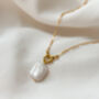 Pearl Lustre Anchor Necklace, thumbnail 3 of 6