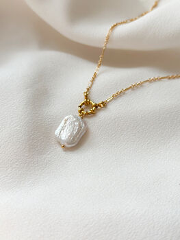 Pearl Lustre Anchor Necklace, 3 of 6