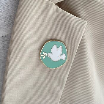 Dove Of Peace Enamel Lapel Pin, 4 of 12