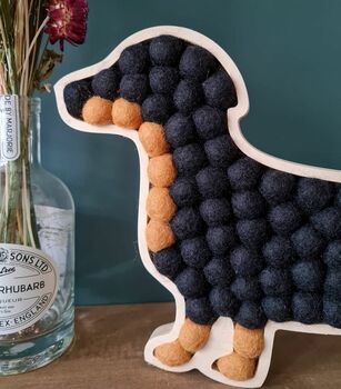 Sausage Dog Plywood And Wool Decoration, 2 of 3