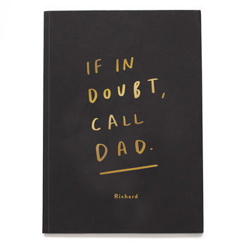 Call Dad Foil Personalised Notebook, 3 of 6