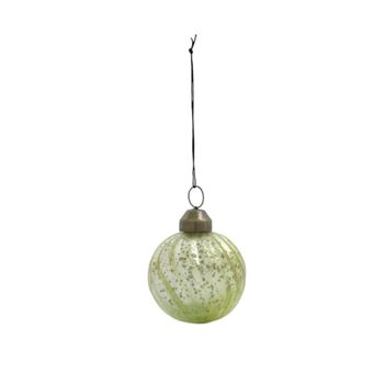 Small Twist Soft Matte Gold Glass Bauble Set Of Two, 4 of 6