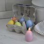 Set Of Six Assorted Colourful Easter Egg Candles, thumbnail 2 of 3