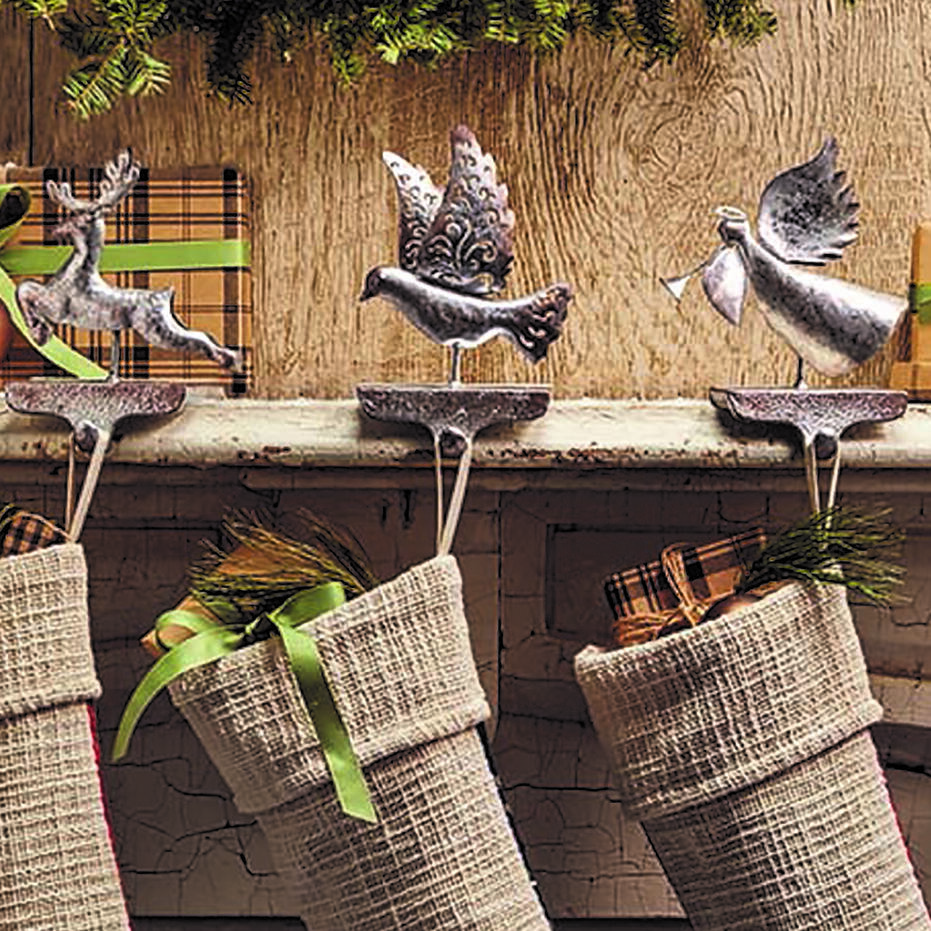 angel , reindeer or dove stocking holder by ella james