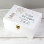 Personalised Teddy White Wooden Keepsake Box, thumbnail 3 of 3