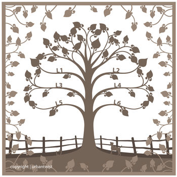Personalised Wooden 3D Traditional Family Tree Wall Art, 5 of 6