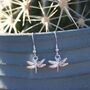 Sterling Silver Dragonfly Hoop Or Hook Earrings, thumbnail 1 of 3