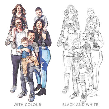 Personalised Family Line Portrait, 10 of 11