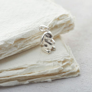 Sterling Silver Lop Eared Rabbit Necklace, 3 of 6