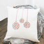 White Contemporary Christmas Bauble Cushion, thumbnail 5 of 5