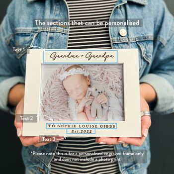 New Grandparents Personalised Picture Frame Photo Gift, 9 of 10