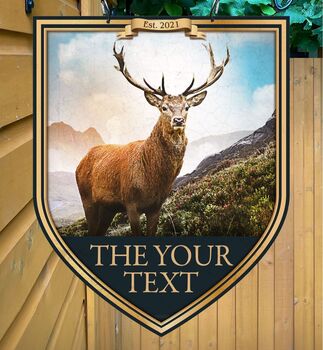 Stag Inn Personalised Pub Sign/Bar Sign/Man Cave, 4 of 8
