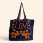 Love Velvet Embroidered Tote Bag | Various Colours Available, thumbnail 6 of 12