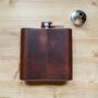 Personalised Bison Skull Leather Hip Flask, thumbnail 4 of 6