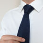 Navy Blue Diamond End Knitted Neck Tie In 100% Soft Polyester, thumbnail 3 of 12