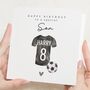Personalised Football 8th Birthday Card For Son, thumbnail 1 of 7