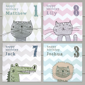 Personalised Children's Animal Birthday Card Pack, 2 of 3