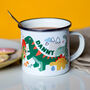 Personalised Children's Dinosaur Enamel Mug, thumbnail 1 of 11