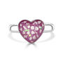 Pet Memorial Ashes Sterling Silver Heart Ring, thumbnail 1 of 2