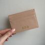 Personalised Embossed Saffiano Leather Slimline Card Holder, thumbnail 7 of 7