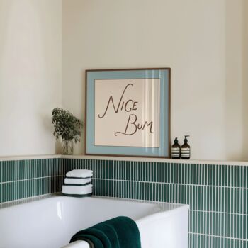 Nice Bum Funny Bathroom Print, 4 of 6