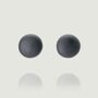 Oscar Stud Earrings | Concrete Studs In Black, thumbnail 1 of 4