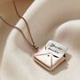 Personalised Script Message Envelope Necklace, thumbnail 4 of 9