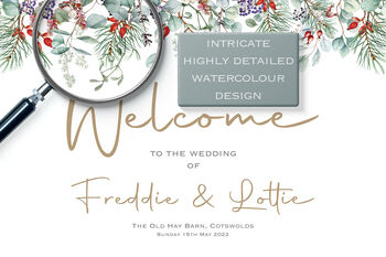 Christmas Wedding Welcome Sign, 2 of 6