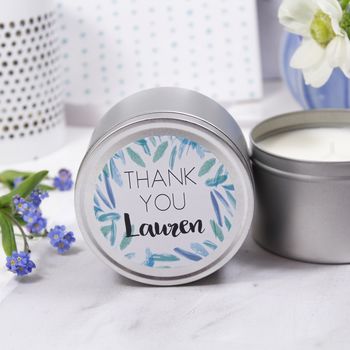 Thank You Scented Tin Candle Gift, 2 of 11