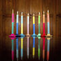 Twisted Two Tone Colour Eco Dinner Candles, thumbnail 1 of 11