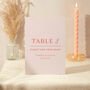 Wedding Table Number Sign A4 Sturdy Modern Layout, thumbnail 1 of 5