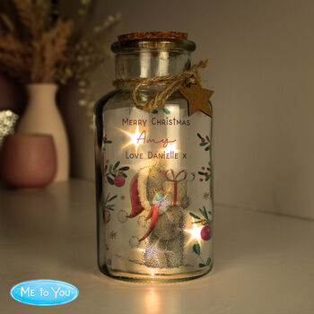 Personalised Me To You Cosy Winter LED Jar – Christmas Ornament, 4 of 5