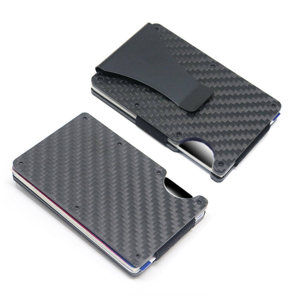 Carbon Fiber Rfid Blocking Card Holder, Metal Wallet By Taylor Cut Co