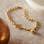 Gold Faceted Ball Musical Charm Bracelet 18 K Gold And Silver, thumbnail 10 of 12